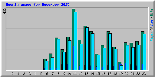 Hourly usage for December 2025
